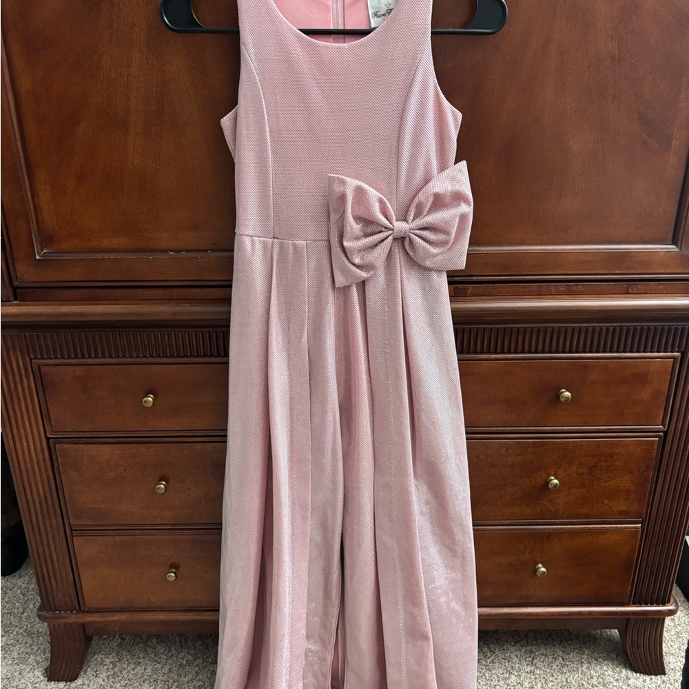 Elegant Pink Kids Dress with Bow